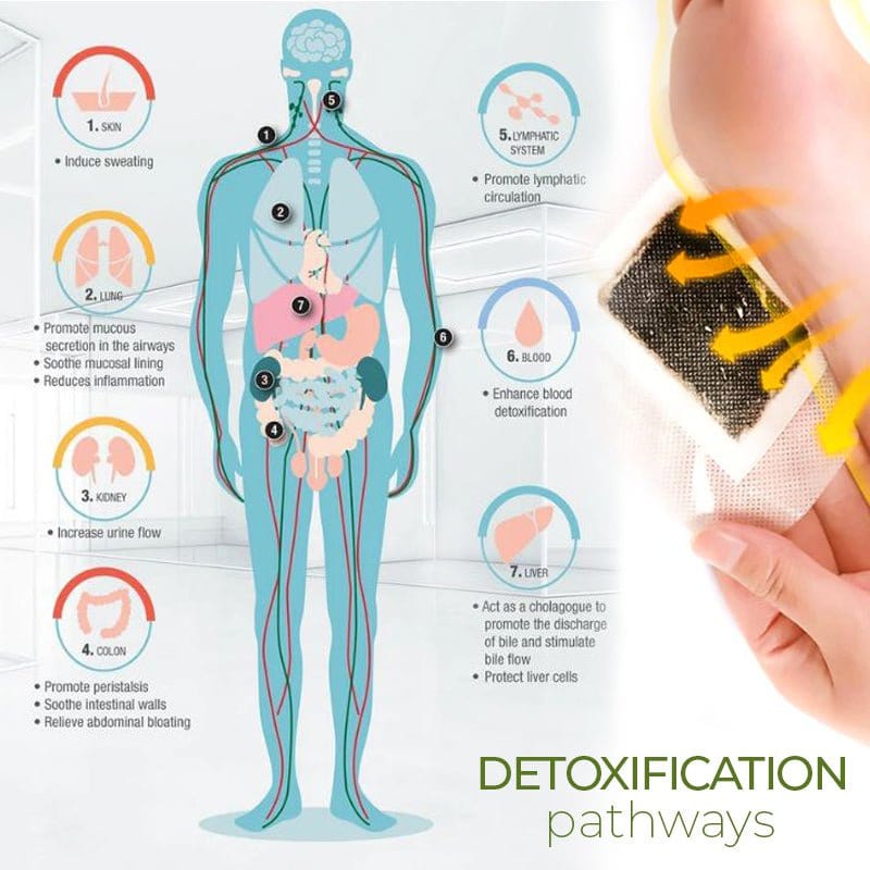 DetoxPlus Lymphatic Drainage Foot Patch - flowerence