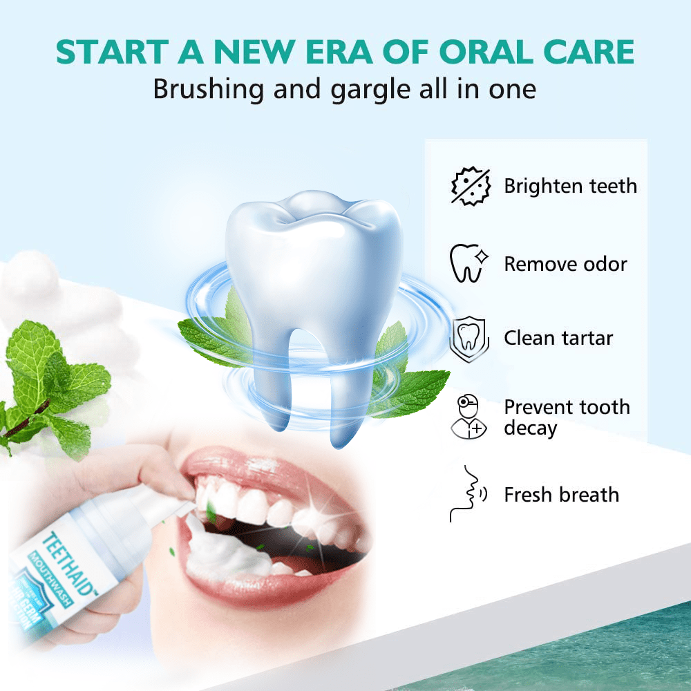 Teethaid™ Pure Herbal Teeth Whitening & Mouth Repair Mousse - flowerence