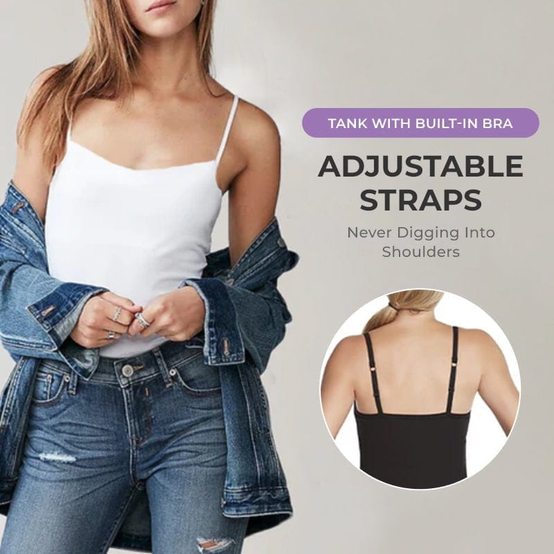 🩱2 IN 1🩱 Tank With Built-In Bra (SEASON END SALE) - flowerence